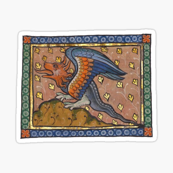 Item preview, Medieval Bestiary Dragon c. 1270 designed and sold by Cat Lady Designs.
