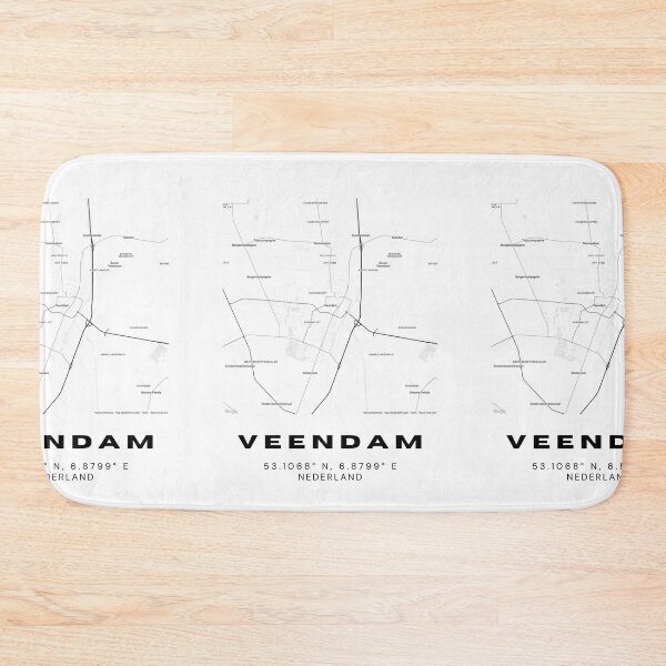 Item preview, Veendam Minimalist Map Art | Netherlands | 53.1068° N, 6.8799° E designed and sold by RM-Journey.
