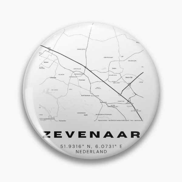 Item preview, Zevenaar Minimalist Map Art | Netherlands | 51.9316° N, 6.0731° E designed and sold by RM-Journey.