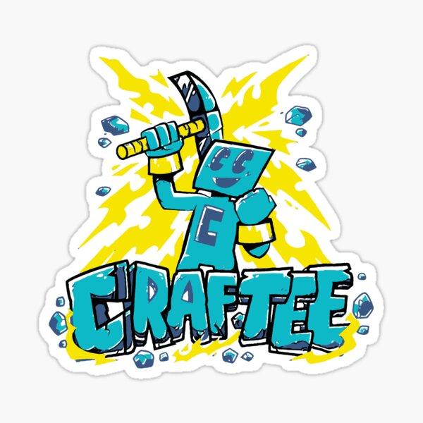 Craftee Gaming Diamond Mining Pajama Sticker