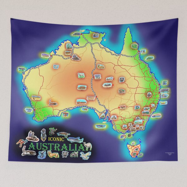 Item preview, AUSTRALIA roads map designed and sold by davidfraser.