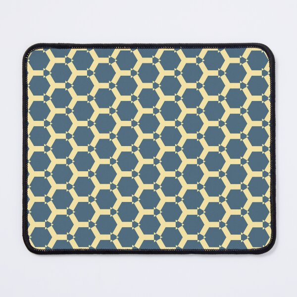 Item preview, Geometric Hexagonal Pattern in Blue and Beige designed and sold by Genie-0750.