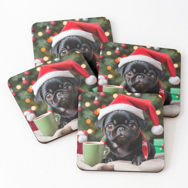 Item preview, Black Pug Christmas designed and sold by ltldragn.
