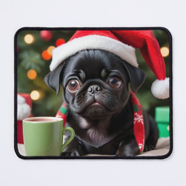 Item preview, Black Pug Christmas designed and sold by ltldragn.