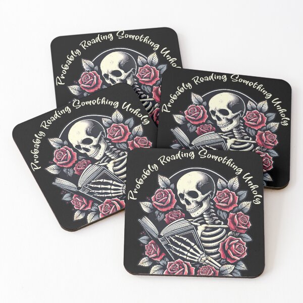 Item preview, Skeleton Reading Something Unholy – Gothic Book Lover Design designed and sold by Victor Shadehorn.