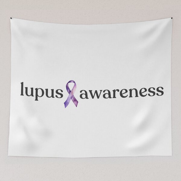 Item preview, Lupus Awareness Purple Ribbon Sticker designed and sold by brookehend.