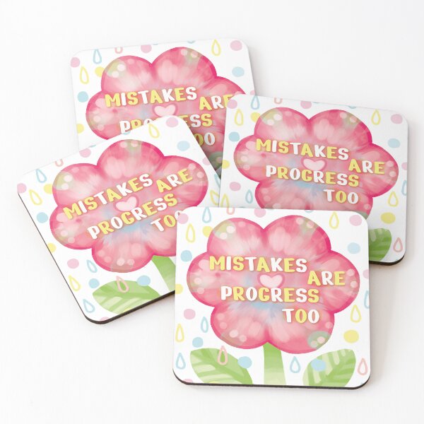 Item preview, Mistakes Are Progress Too - Motivational Floral Art for Positivity and Self-Growth designed and sold by Bo-Yin.