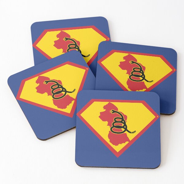 Item preview, GUYANA - Freedom Is The Superpower - Modern Gadsden Snake Flag - Dont Tread On Me SUPERHERO design designed and sold by pelagio.