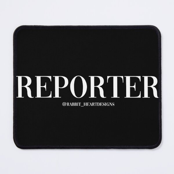 Item preview, Reporter White Text designed and sold by RabbitHeartArt.