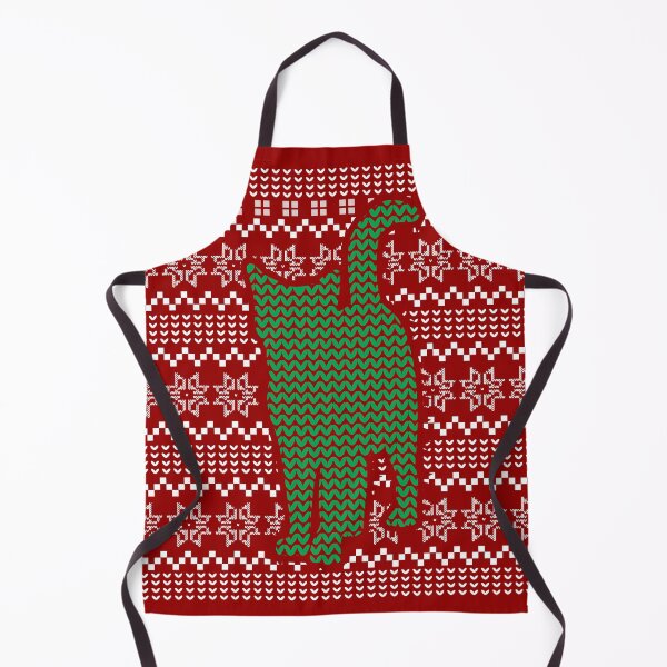 Artikelvorschau, Weihnachtspullover mit gestrickter grüner Katze entworfen und verkauft von thisisalearcila.