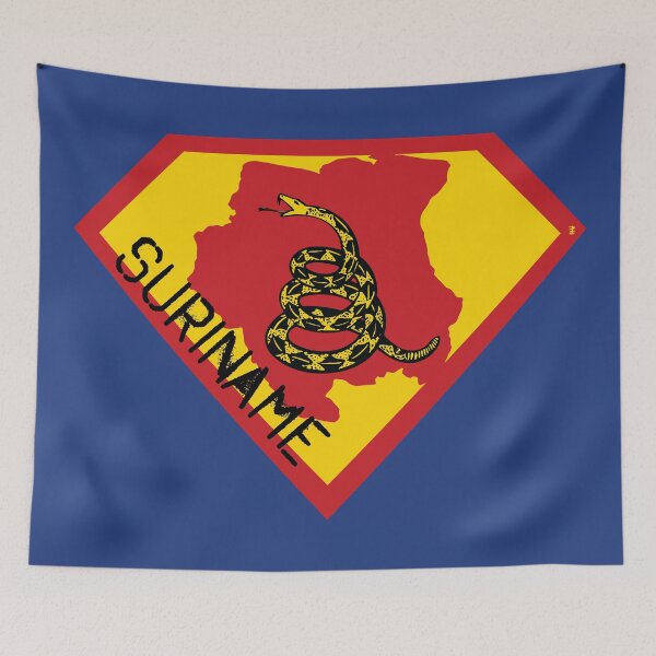 Item preview, SURINAME  SPELL OUT - Freedom Is The Superpower - Gadsden Snake Flag - Dont Tread On Me SUPERHERO design designed and sold by pelagio.