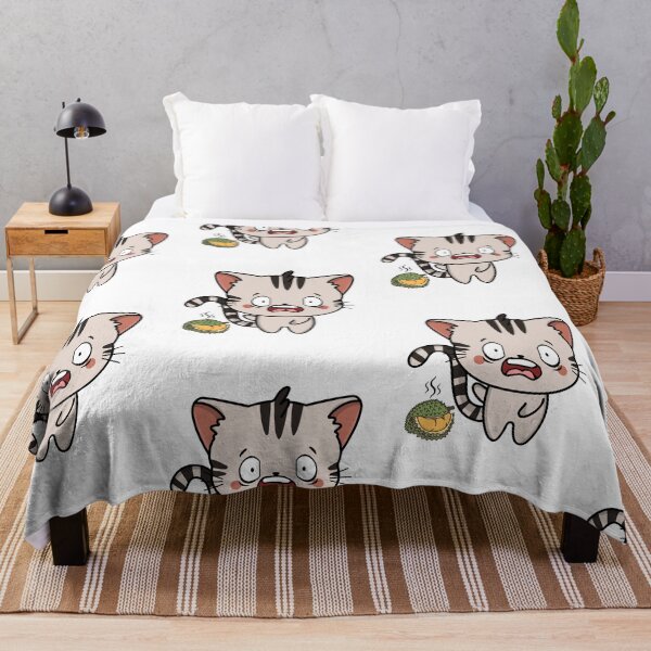 Item preview, Un gracioso gato atigrado huele un durian designed and sold by Pet Station.