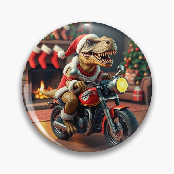 Aperçu de l'œuvre T-Rex de Noël sur des motos. créée et vendue par DewDrop2.