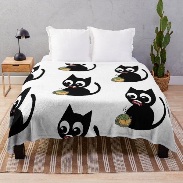 Item preview, Gracioso gato negro huele un durian designed and sold by Pet Station.