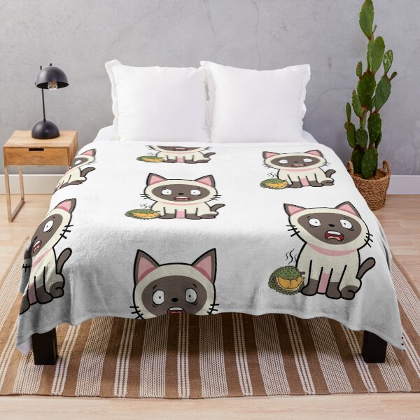 Item preview, Divertido gato siamés huele un durian designed and sold by Pet Station.