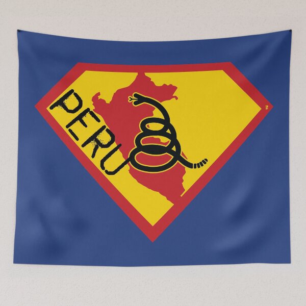 Item preview, PERU  SPELL OUT - Freedom Is The Superpower - Modern Gadsden Snake Flag - Dont Tread On Me SUPERHERO design designed and sold by pelagio.