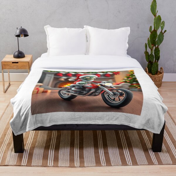 Item preview, Zombie navideño en motocicleta. designed and sold by DewDrop2.