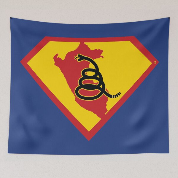 Item preview, PERU   - Freedom Is The Superpower - Modern Gadsden Snake Flag - Dont Tread On Me SUPERHERO design designed and sold by pelagio.