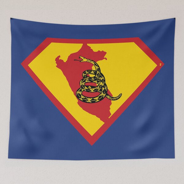 Item preview, PERU   - Freedom Is The Superpower -  Gadsden Snake Flag - Dont Tread On Me SUPERHERO design designed and sold by pelagio.