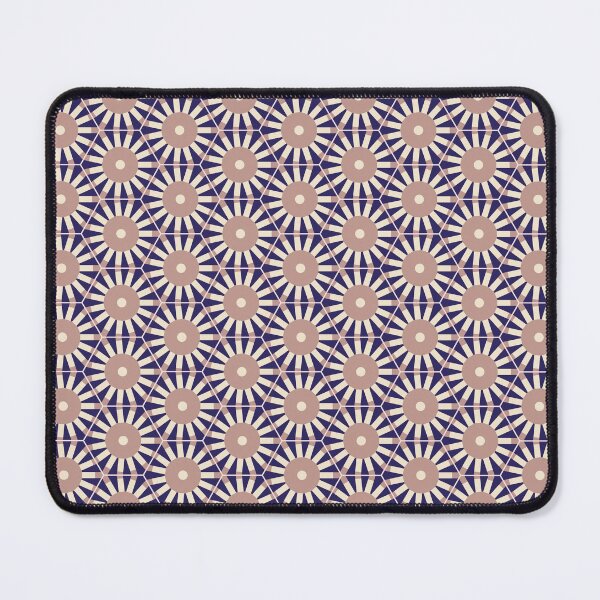 Item preview, Geometric Sunburst Pattern in Navy and Beige designed and sold by Genie-0750.
