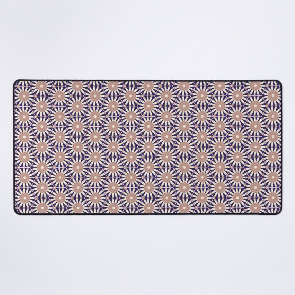 Item preview, Geometric Sunburst Pattern in Navy and Beige designed and sold by Genie-0750.