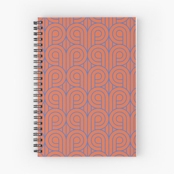 Item preview, Art Deco Pattern 07 - Prussian Blue on Orange designed and sold by elektronen.