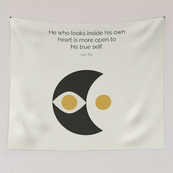 Item preview, Lao Tzu Inside Heart Taoism Quote Artwork designed and sold by kakarikihill.