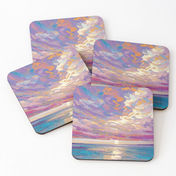 Item preview, Bethany beach Sunset Painting Pinterest Aesthetic designed and sold by druidwolfart.