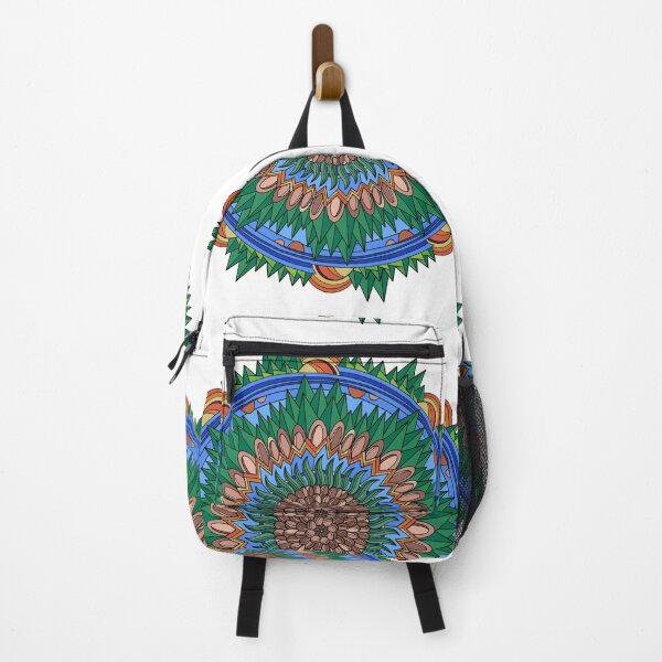 Item preview, Evergreen forest mandala with mountain sunset frame designed and sold by DaveDanchuk.