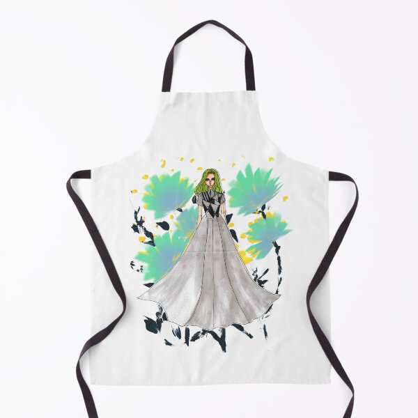 Item preview, Fashion illustration green hair girl with green gown designed and sold by tenkenryujin.