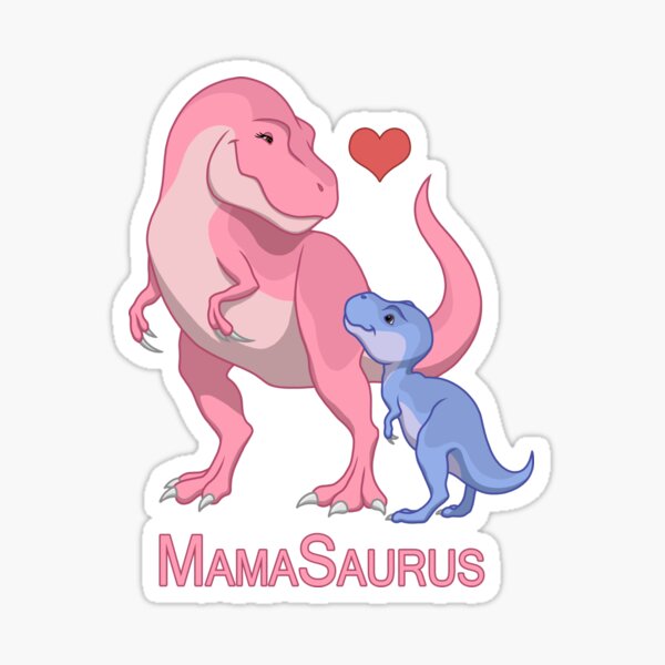 Item preview, MamaSaurus Mother & Baby Boy T-Rex Dinosaurs designed and sold by csforest.