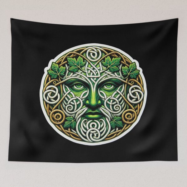 Item preview, Celtic Greenman Print designed and sold by PinUpPizzazz.
