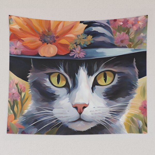 Item preview, Flower Garden Cat designed and sold by Urbanwraps.