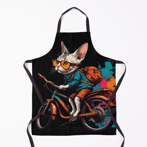 Item preview, American shorthair cat on a bike designed and sold by Furrifico.