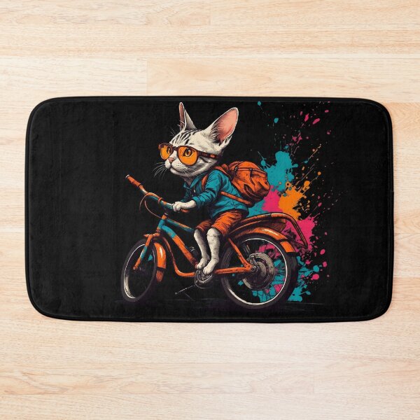 Item preview, American shorthair cat on a bike designed and sold by Furrifico.