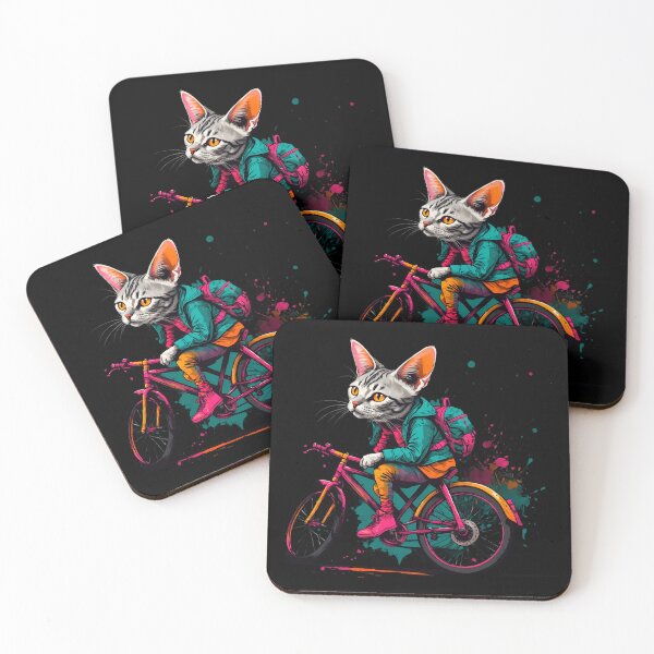 Item preview, American shorthair cat on a bike designed and sold by Furrifico.