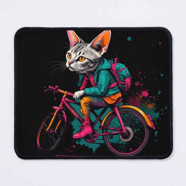 Item preview, American shorthair cat on a bike designed and sold by Furrifico.