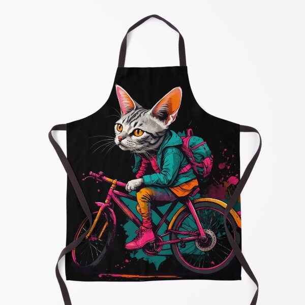 Item preview, American shorthair cat on a bike designed and sold by Furrifico.