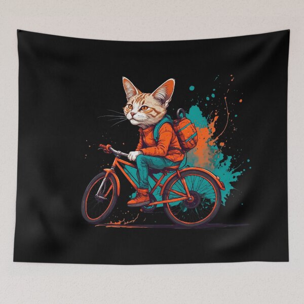 Item preview, Siberian cat on a bike designed and sold by Furrifico.