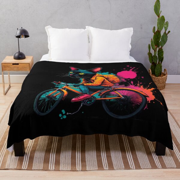 Item preview, Black Bombay cat on a bike designed and sold by Furrifico.