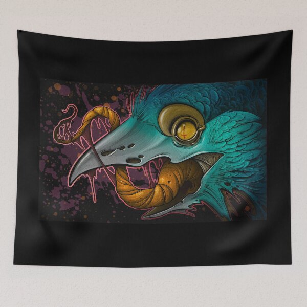Item preview, Birdy Horror - blue designed and sold by HouseOfWhispers.