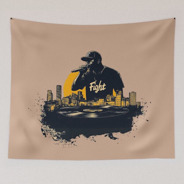 Item preview, Rapper fights for your rights vinyl city designed and sold by Jose Antonio Exposito Rodriguez.