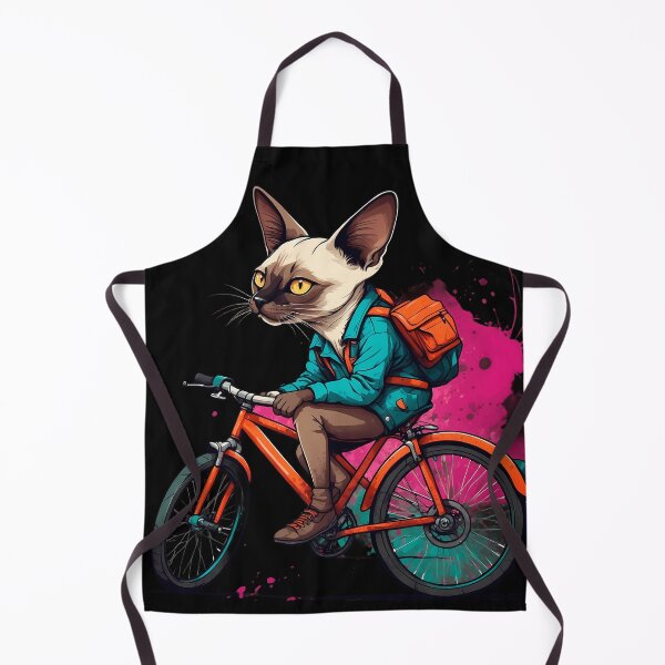 Item preview, Siamese cat on a bike designed and sold by Furrifico.