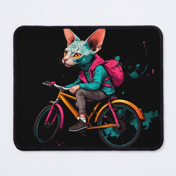 Item preview, Sphynx cat on a bike designed and sold by Furrifico.