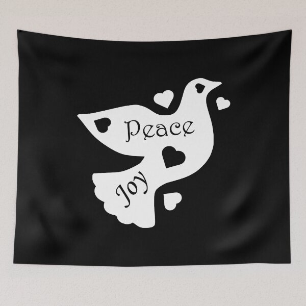 Item preview, The Dove Of Peace Joy And Love - v2 - white for dark backgrounds designed and sold by MultimediaSusan.