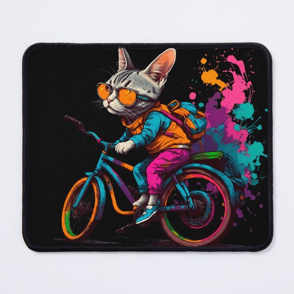 Item preview, American shorthair cat on a bike designed and sold by Furrifico.