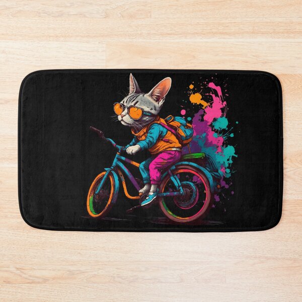 Item preview, American shorthair cat on a bike designed and sold by Furrifico.