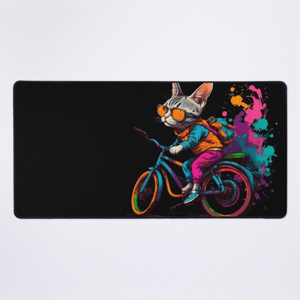 Item preview, American shorthair cat on a bike designed and sold by Furrifico.