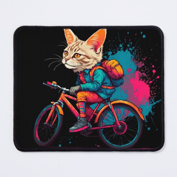 Item preview, Siberian cat on a bike designed and sold by Furrifico.