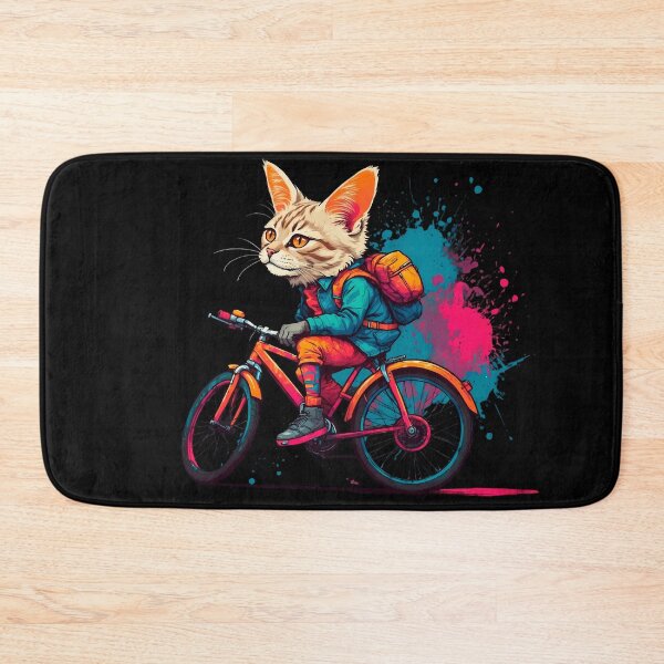 Item preview, Siberian cat on a bike designed and sold by Furrifico.